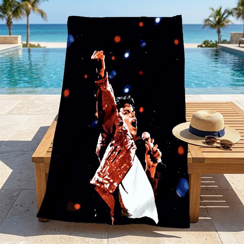 Michael Jackson Stijlvolle Digitale Print Strandlaken Sneldrogende Absorberende Deken Voor Strand Zwembad Sportschool Reizen