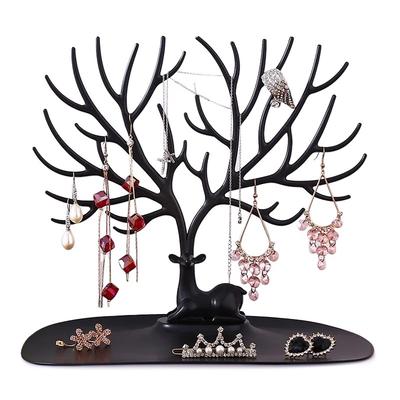 Jewelry Display Stand Tray Tree Storage Racks Earrings Necklaces Rings Jewelry Boxes Case Desktop Organizer Holder Make Up Decor