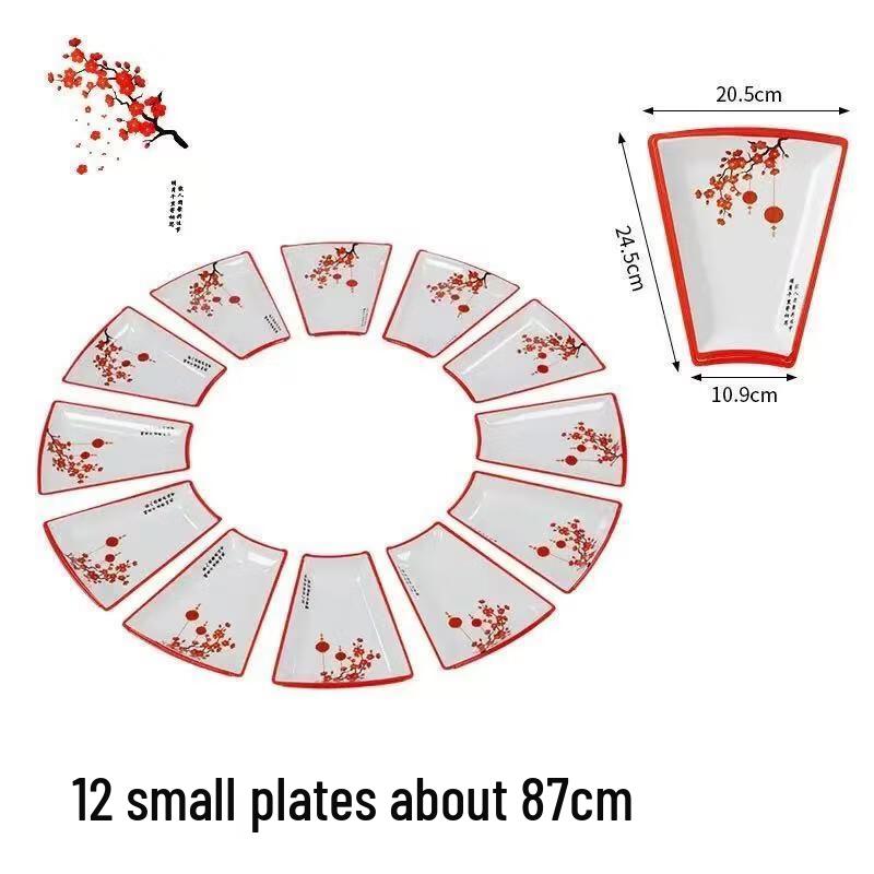 Jingrui Xiang  Flower Blooms  12-Piece Banquet Dining Set