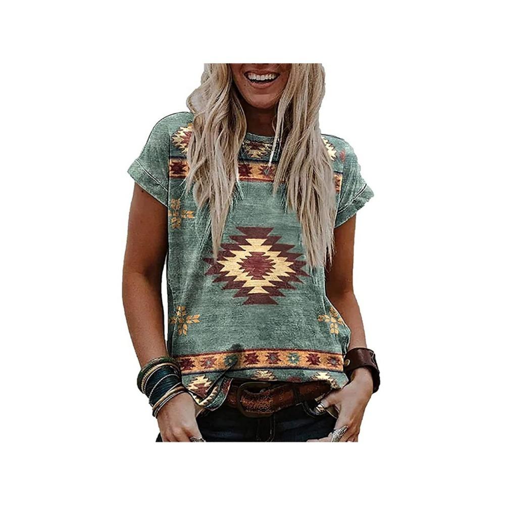 Sommer Geometrie Westlichen Ethnischen Stil T-shirt 3D Drucken Frau Streetwear T Shirts Harajuku Übergroßen Tees Tops Frauen Mädchen Kleidung