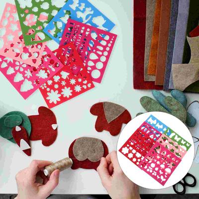 Magiclulu Needle Felting Kit Woolen Applique DIY Molds Starter Craft Template Stencil Felt Beginner Tool Embroidery Needles