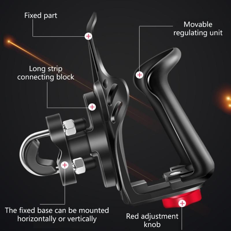 Bicycles Bottle Cage Brackets Adjustable Motorcycle Handlebar Drink Cup Holder