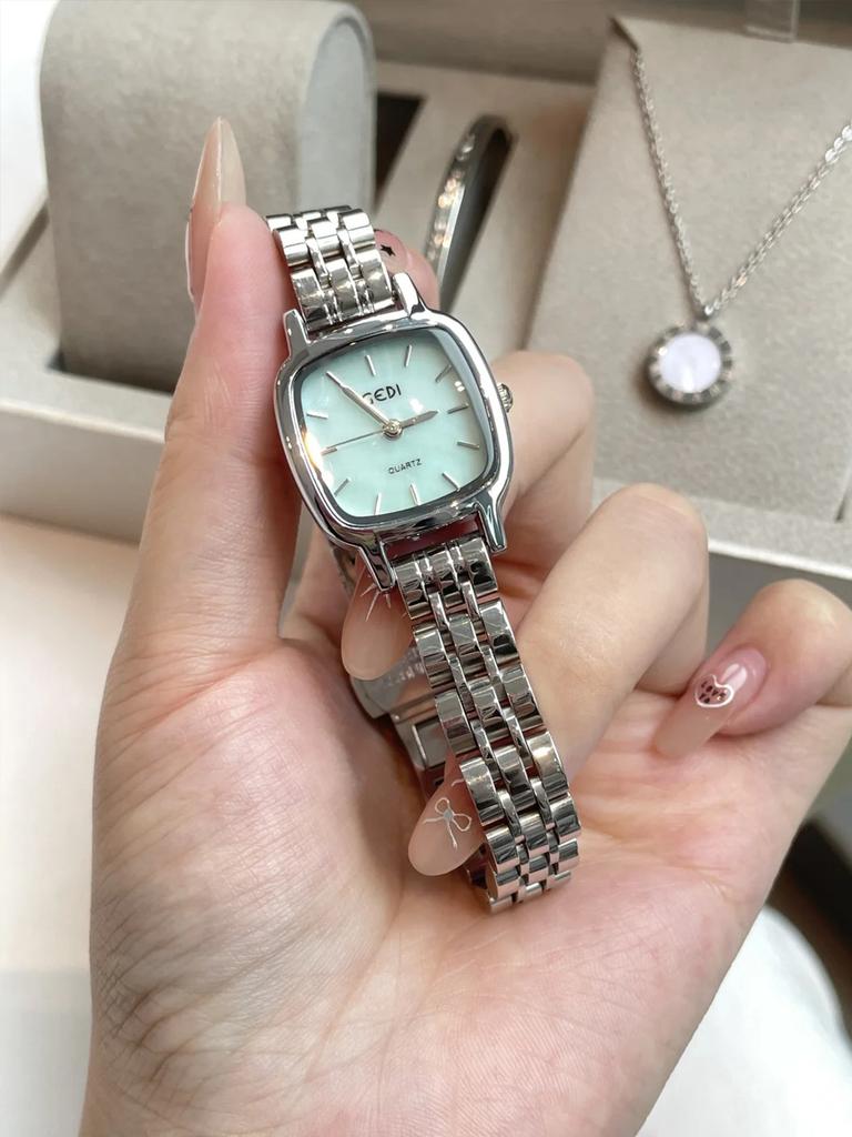 Original luxurywomen's steel belt simple temperament highendnewwomen's highend watch gift for girlfriend women's accessories