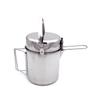 1L Camping Pot Set Stainless Steel Cooking Kettle Portable Camping Pot Set Outdoor Camping Cookware Backpacking Pot Picnic