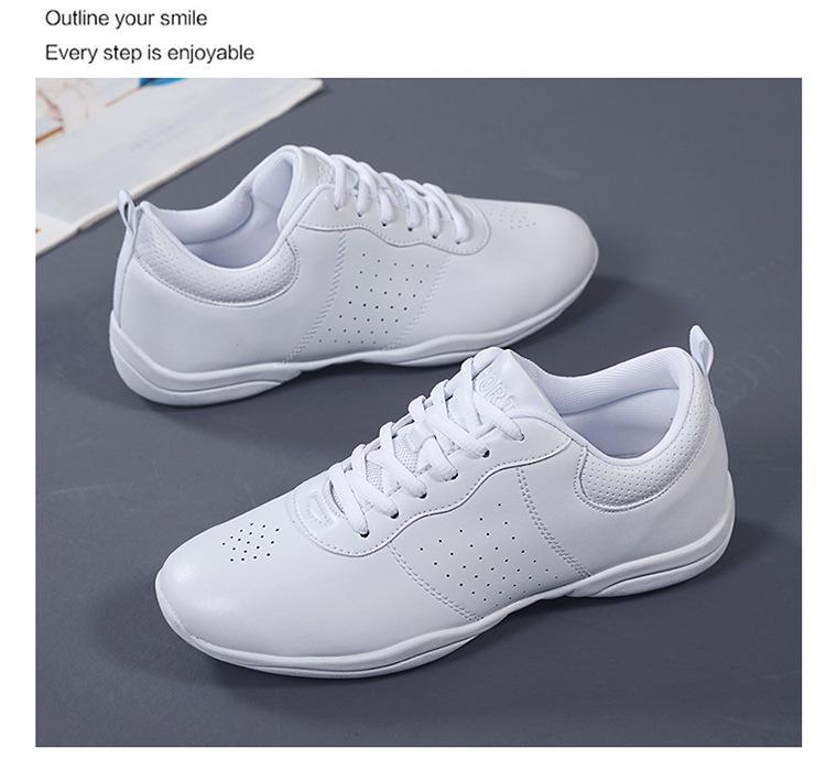 Unisex Gymnastik- und Cheerleading-Schuhe – Weiße Sohle Fitness-, Tanz-, Wettkampf- und Trainingsschuhwerk