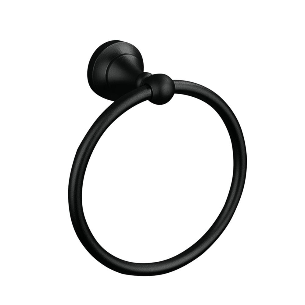 Stainless Steel Towel Ring, 304-grade Wall-mounted Bracket, Black or Gold, Size 16.5x8.1x5 Cm, Rust-resistant and Easy To Install