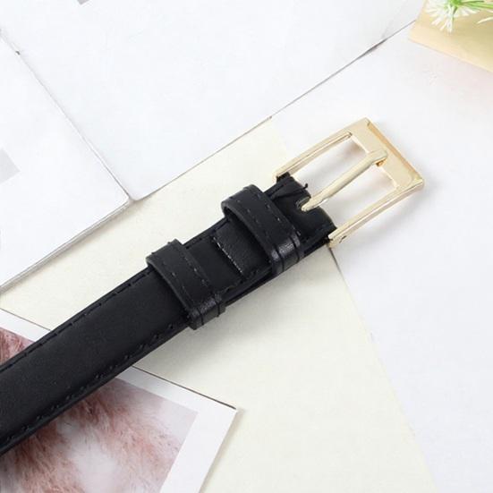 Women Belt Adjustable Length Imitation Leather Waistband Solid Color Minimalist Belt Fashion Accessories Design Cinched Waist