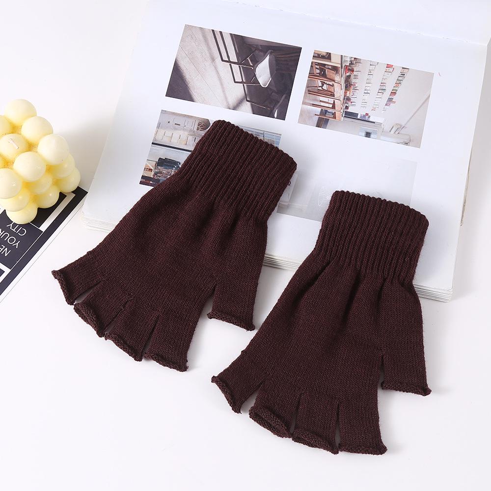 Unisex Verdickte Gestrickte Halbfingerhandschuhe: Warm, vielseitig & kältefest für Herbst- & Winterradfahren