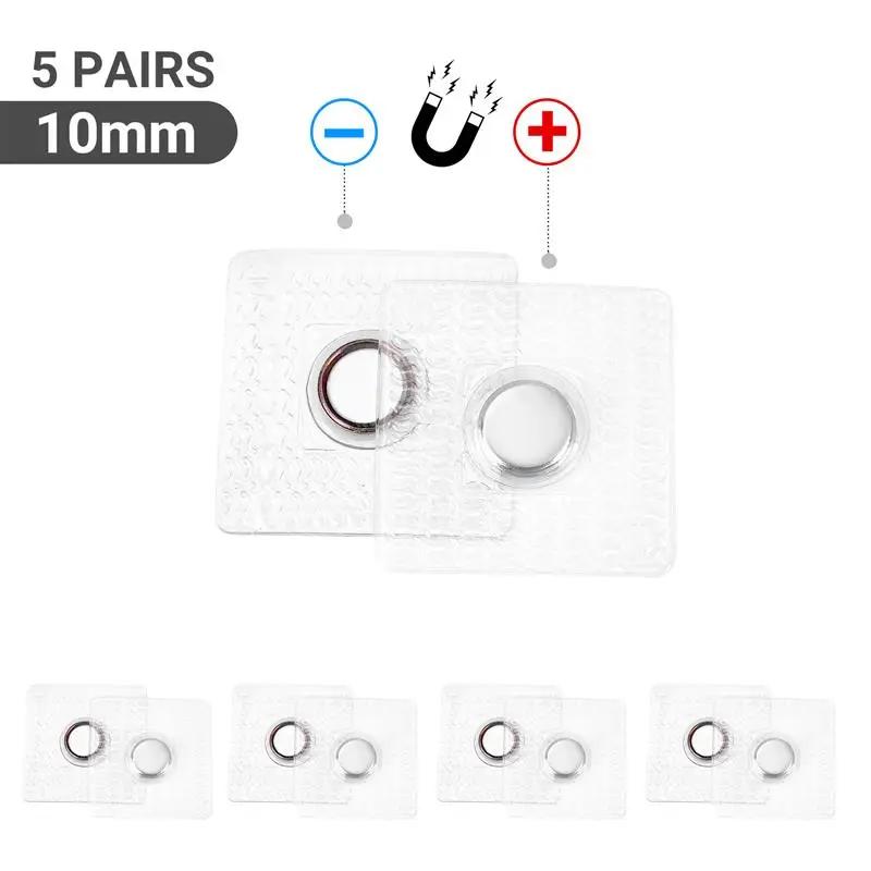 Magnetic Snap Button PVC Invisible Magnetic Buckle Sew On Button Clasps Fasteners For Purses Handbag Clothes DIY Accessories