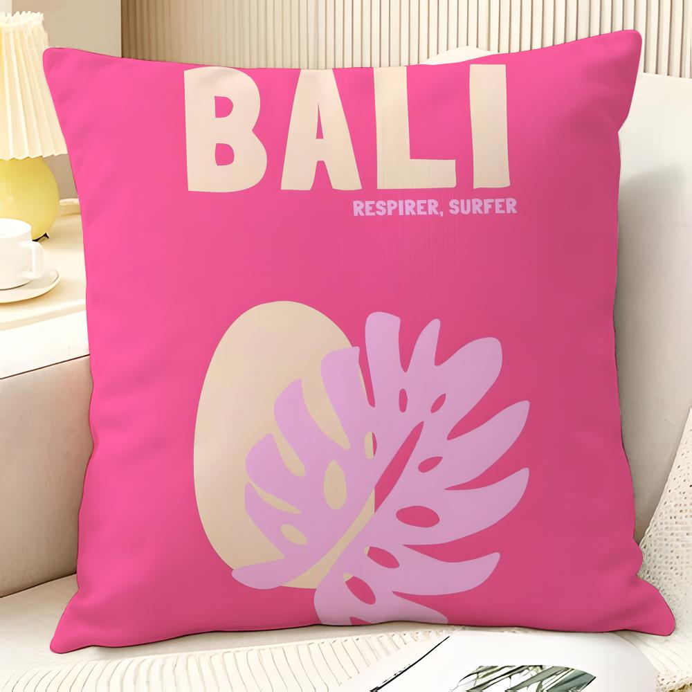 Beauty Summer Travel Series 2 Pillow Case Natural Linen Organic Fabric Double-Sided Printing Sofa Home Decor Gift Pillow Case