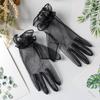Stylish Short Gloves Full Finger Gloves Wrist Length Short Gloves Tulle Gloves Party Gloves for Prom Party Tea Parties