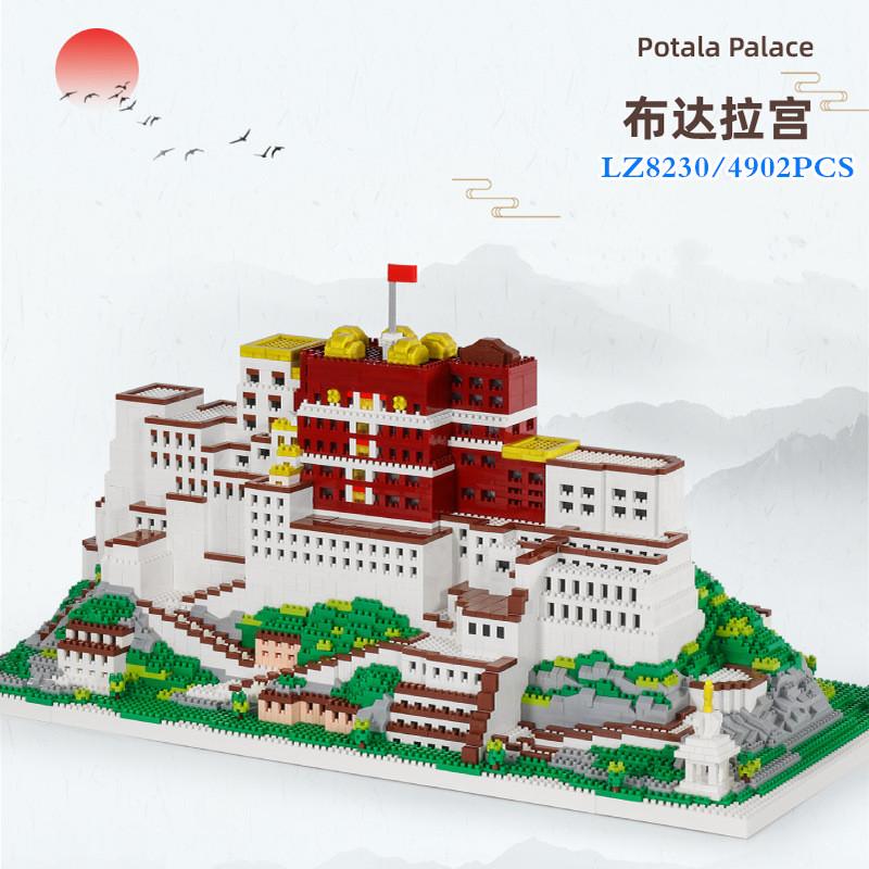 Latest Lezi Small Blocks Chinese Style Architecture Castle Palace Tower Construction Blocks Fun Toys For Children Gifts Girl Present