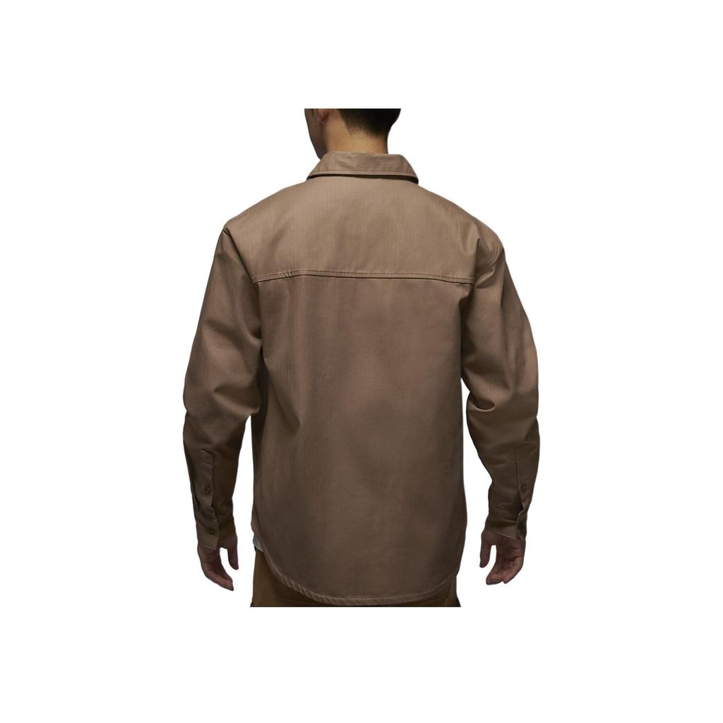Jordan Essentials Button-Down Fashion Long Sleeve Shirt Men Shirts Dark-Brown FV7447223
