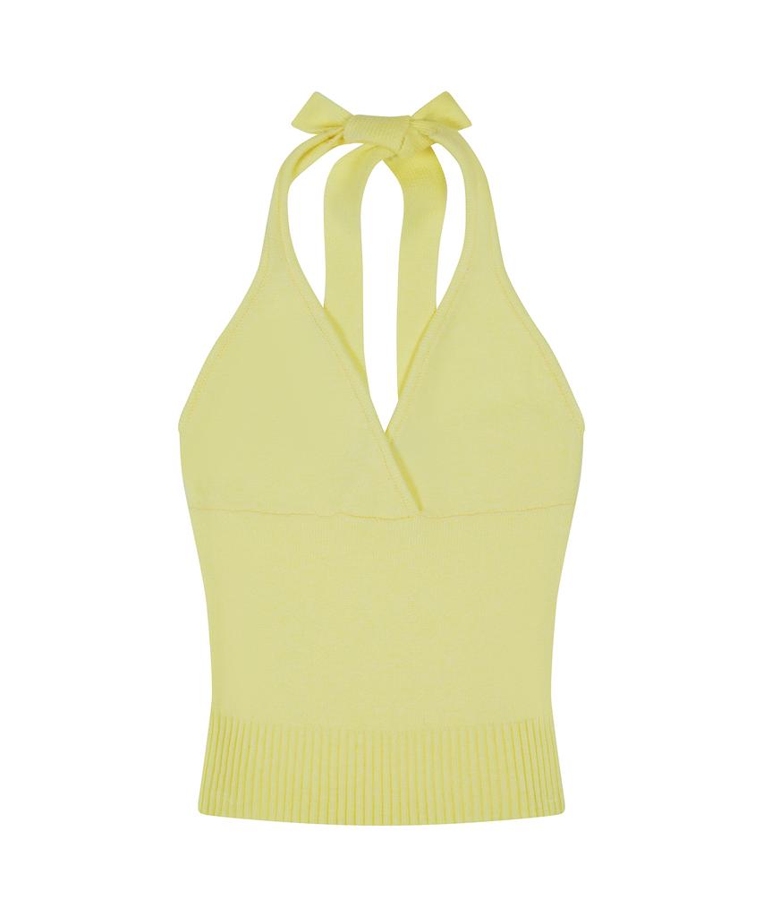 LARTIGENT L24 Knit Halter Top(Yellow)