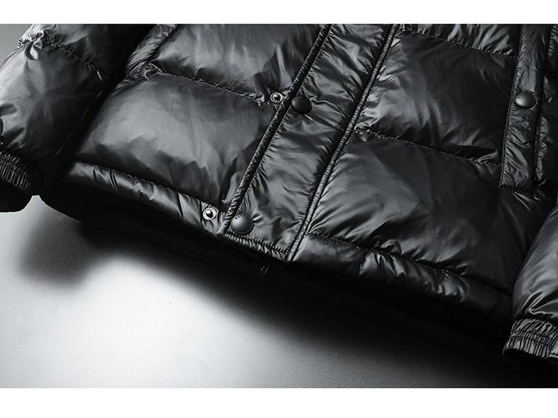 Doudoune à capuche décontractée et tendance pour homme, style européen, hiver 2025 - Duvet de canard blanc