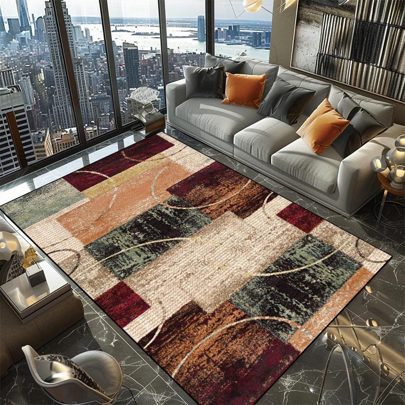 

Современный Геометрический Ковер Украшение Гостиной Дома Стираемый Большой Нескользящий Коврик Коврики для Пола в Спальню Большой Размер Фланель Настраиваемый 60*90cm