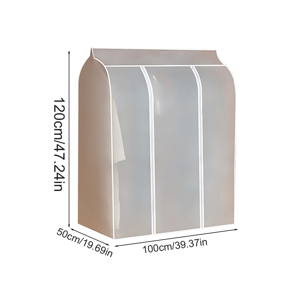 Garment Dust Bags 3D Zippered Clothing Dust Cover Transparent Wardrobe Storage Bag For Gown Suit Clothes Dress Jacket Organizer