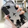 Airplane Forest Silhouette Printed Glass Phone Case Suitable for Samsung Galaxy S26 S25 S24 S22 S21 S20 FE Ultra Plus Anti Drop