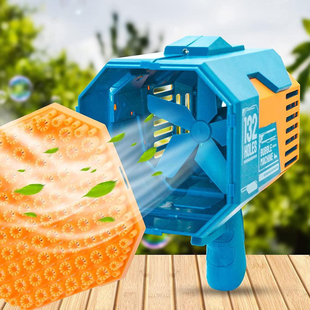 Bubble Gun 132 Holes Electric Automatic Soap Blower Bubbles Machine Kids Portable Outdoor Party Toys Gift Children‘s Day Gifts