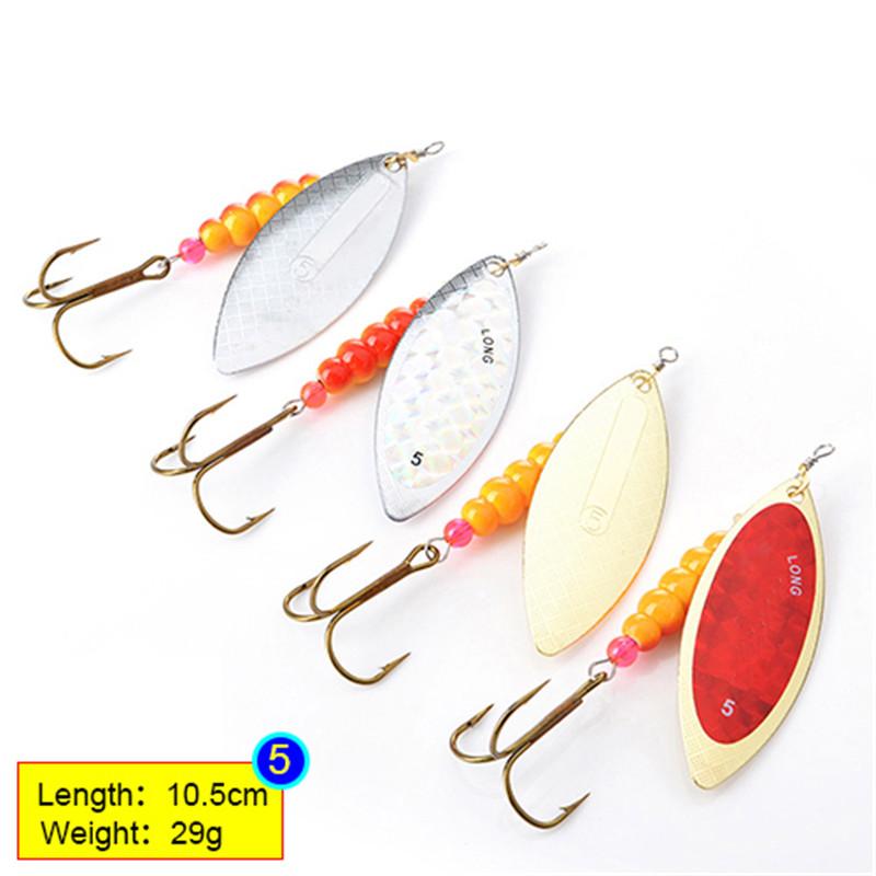 

FISH KING 4 шт. спиннер-приманка 4 г, 7 г, 12 г, 18 г, 28 г, ложка, приманка, щука, металл с тройными крючками, искусственная приманка для окуня, рыболовная приманка 10.5cm 29g