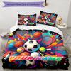 3PC Custom Name Sports Ball Celebration Bedding Set Duvet Cover Closure Includes 1 Duvet Cover & 2 Pillowcases for Bedroom