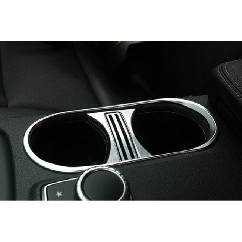Gear Water Cup Holder Panel Cover Trim For Benz GLA CLA 2013-19 Silver Aluminum