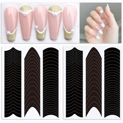 1860 Stück/Set French Tip für Aufkleber Hilfs-Selbstklebende Maniküre-Streifen Nagelaufkleber Französische Nägel