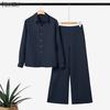 ZANZEA Women Long Sleeve Blouse and Pants Casual Two Piece Suit Sets