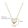 Titanium Steel Pendant Necklace Tilted Shell Heart Clavicle Chain New Necklace  Jewelry Accessories