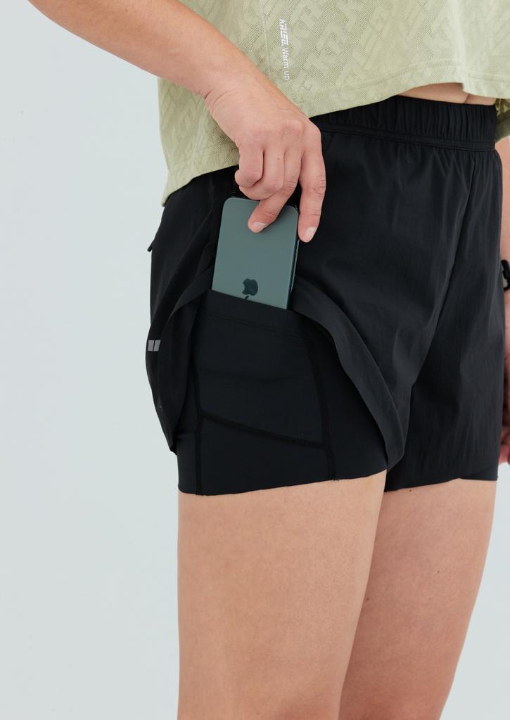 KALEG Womens Warm Up Wind Shorts (4)/Black