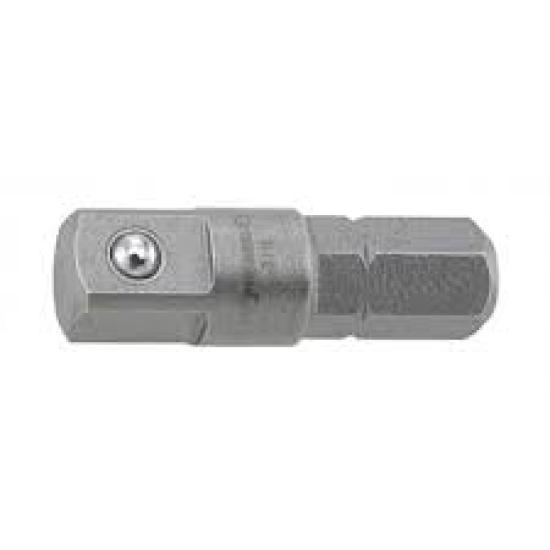 STAHLWILLE HEX Impact Socket 25mm 3116 1/4" SQ-1/4" Adapter, Length,