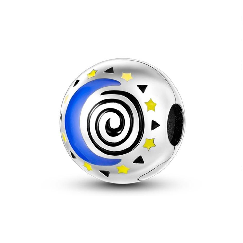 Шармы Platasun Звезды Луна Граффити Позиционирующие Бусины Подходят для Оригинальных Браслетов Шармы Для Женщин Ювелирные Изделия DIY Изготовление Подарков