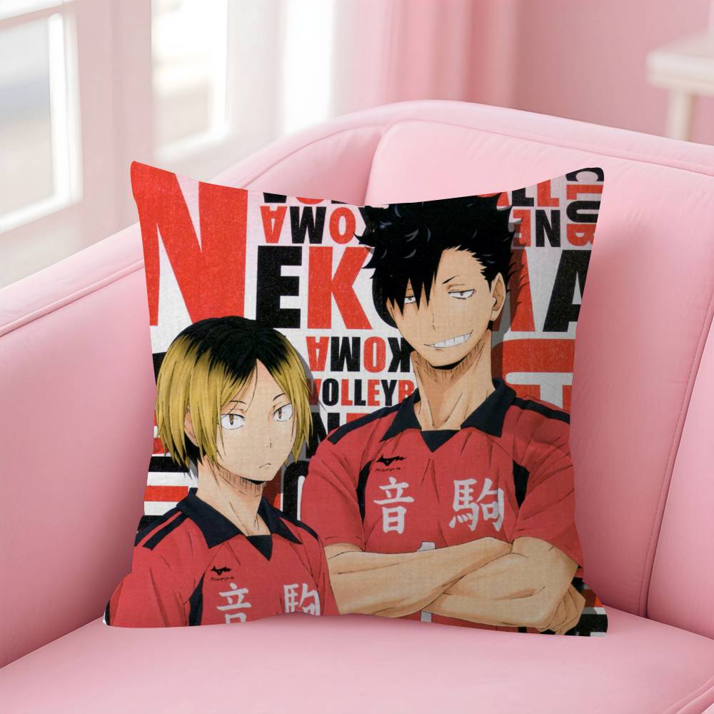 H-H-Haikyuu Anime Volleyball Pillowcase Toon Gift Cushion Cover Bedroom Home Sofa Chair Seat Decor Pillow Case