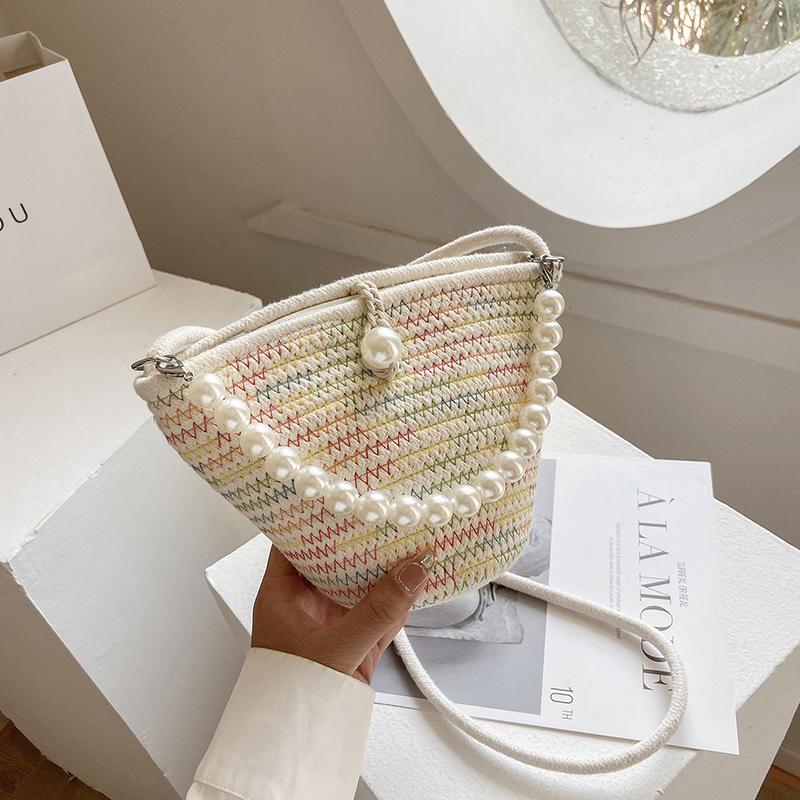 

Модная тканая соломенная сумка ручной работы из ротанга, сумки через плечо, вязаная летняя пляжная маленькая сумочка, женские сумки через плечо, кошелек