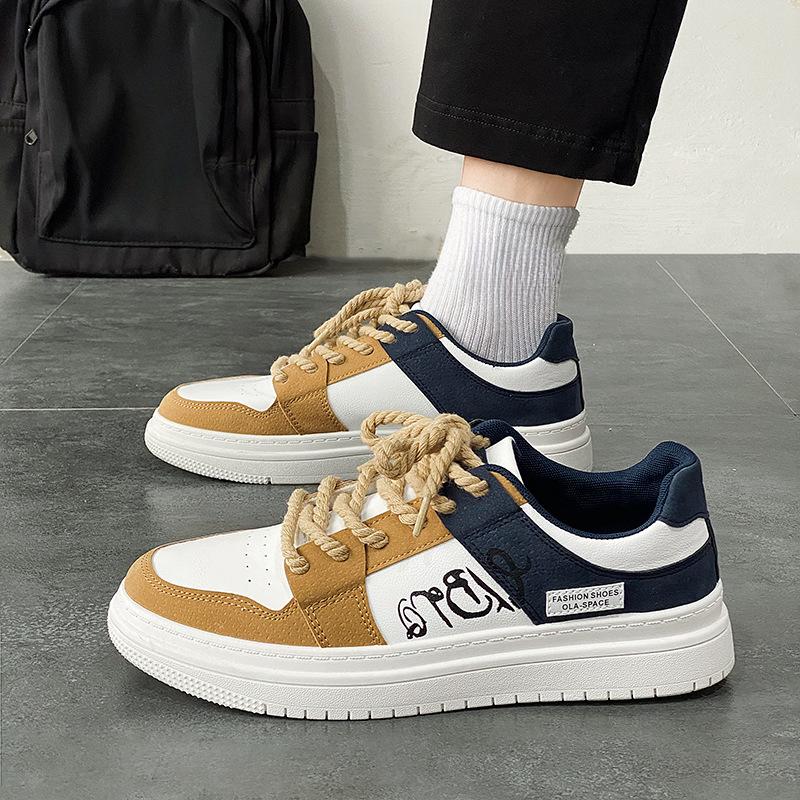Spring Men's Shoes High-end Design Niche Boys Flat Shoes Casual Versatile Sports Shoes Trendy Shoes