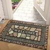Stone Pattern Welcome Doormat Non-Slip Floor Mat Indoor Outdoor Entrance Rugs Home Decoration