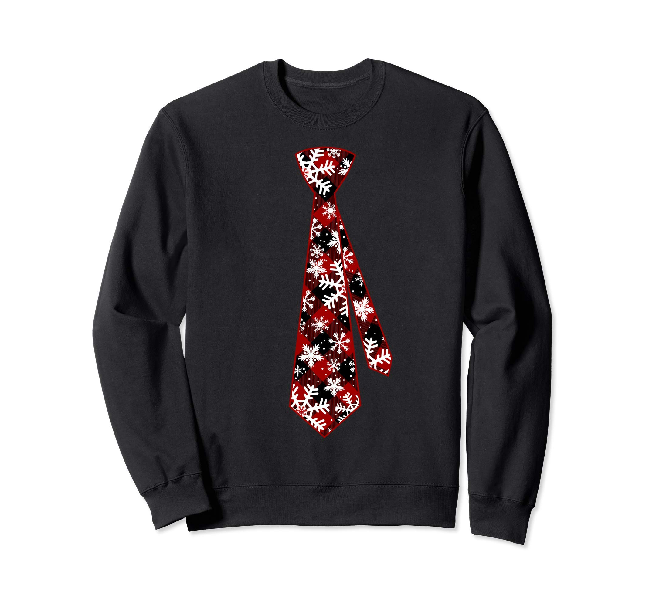 

Christmas Tie Tie - Men s Christmas Red Buffalo Check Tie Sweatshirt