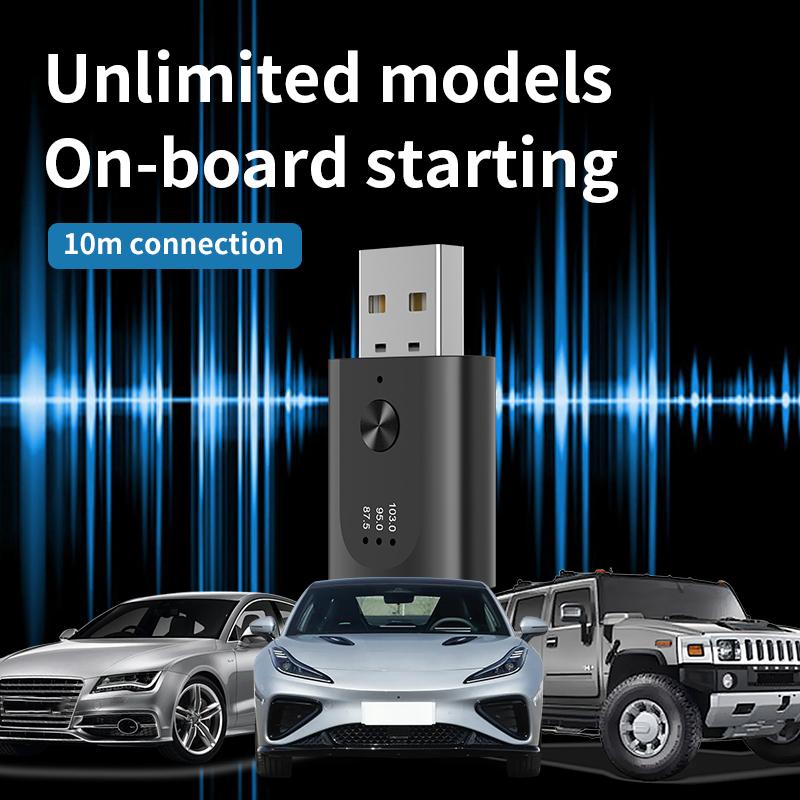 M08 USB Bluetooth-compatible 5.3 Adapter FM Radio Hands-Free Call Music Car Wireless Audio Receiver