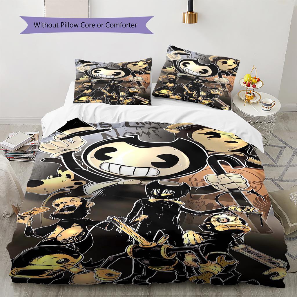 Bendy Pattern Bedding Quilt Set Quilt Cover Pillowcase Home Decoration Gift (1 * duvet cover + 2 * pillowcase, without core)