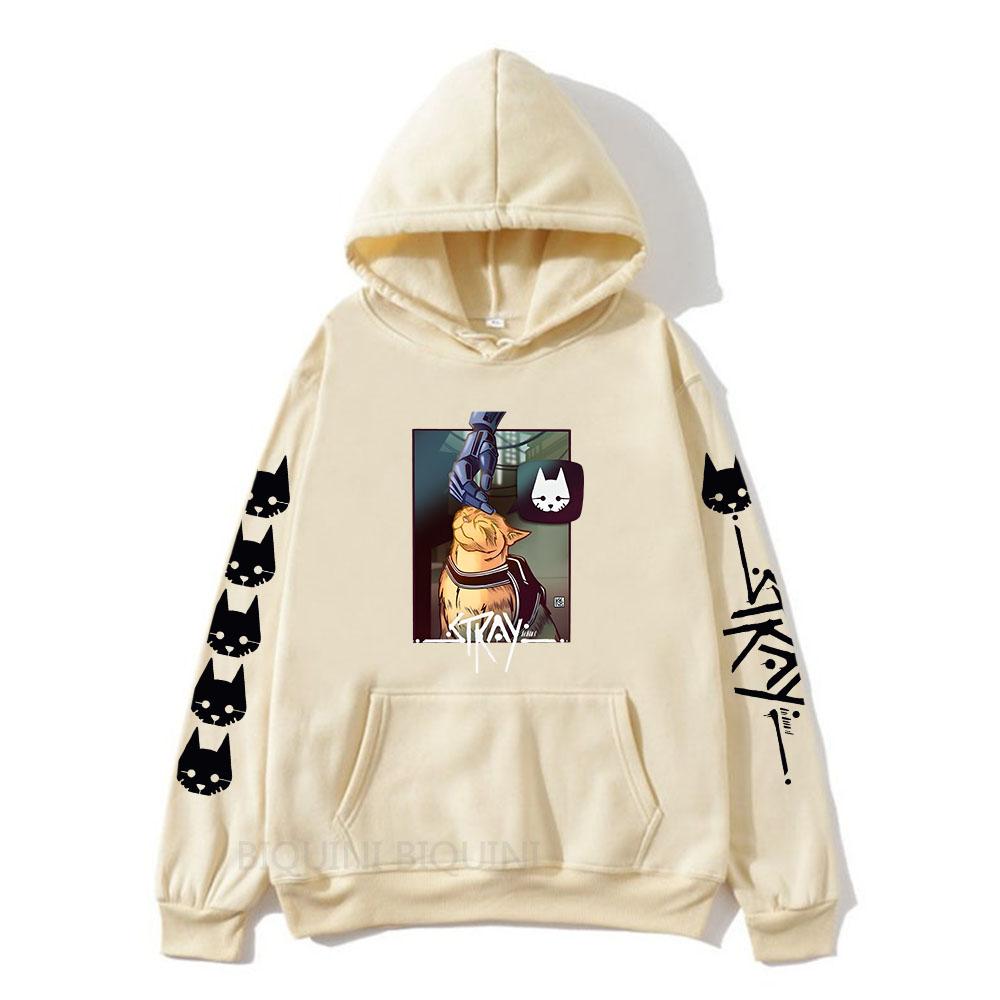 Momo and Cat Cartoon Graphic Hoodies Men/Women Hot Game Stray Print Sweatshirts StrayCat StrayMomo Pullovers Autumn/Winter Male