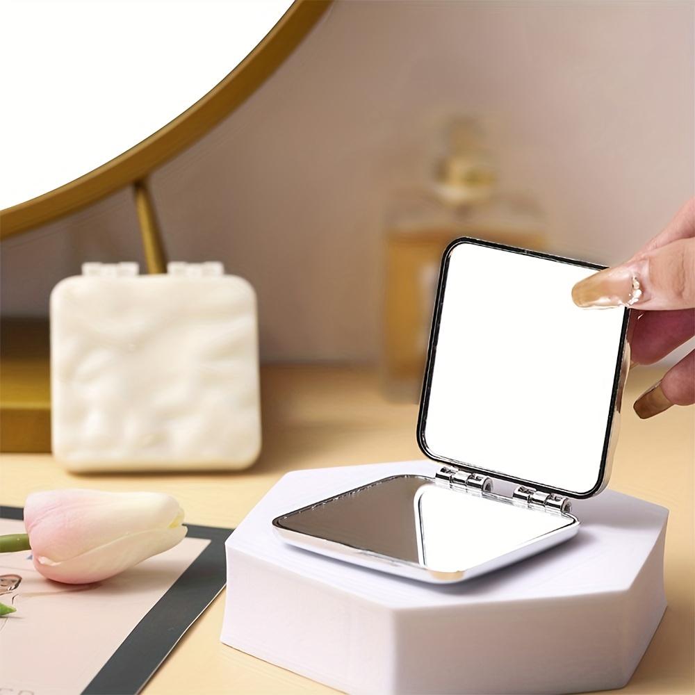 1 Handheld Mirror, Double-sided Small Mirror, Women's Body Mirror, Manual Folding Mirror Handheld Mirror, Desktop Vertical Makeup Mirror