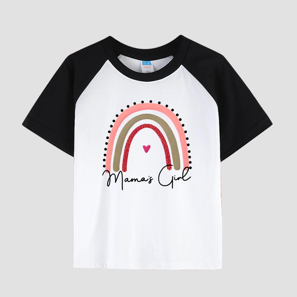 Kids' Printed Floral T-Shirt with Short Sleeve, Round Neck, Cotton Fabric, Girls' Casual Stylish Top for Summer