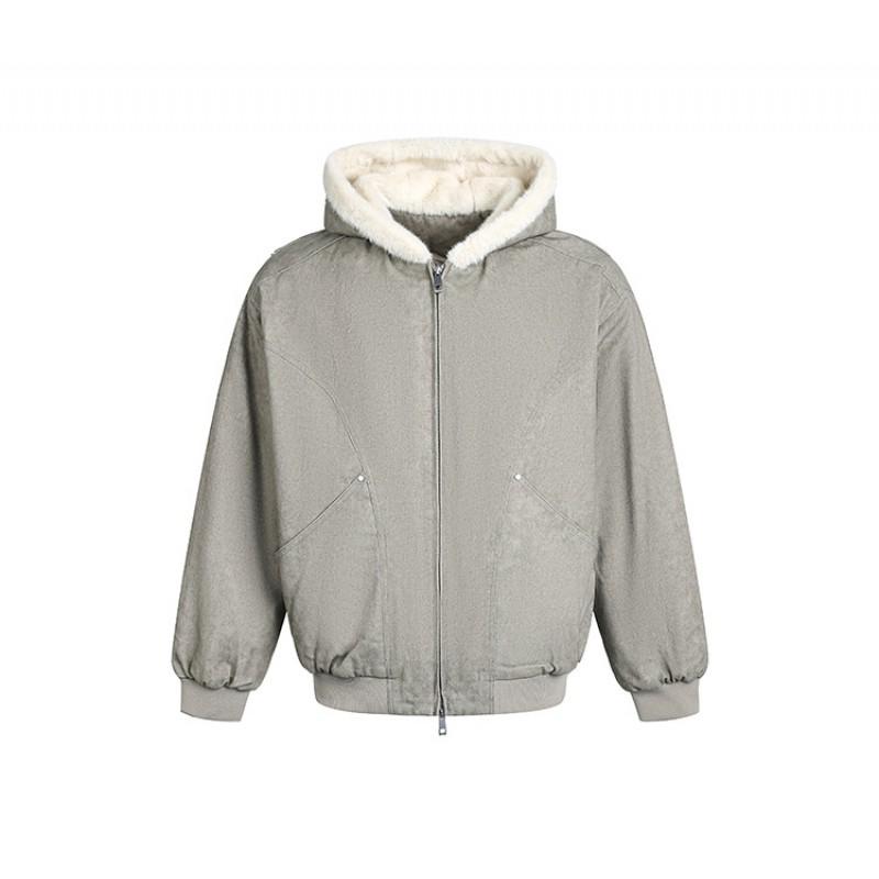 Unisex Oversized Hooded Cotton Puffer Jacket Winter Warm Coat Streetwear Casual Outwear
