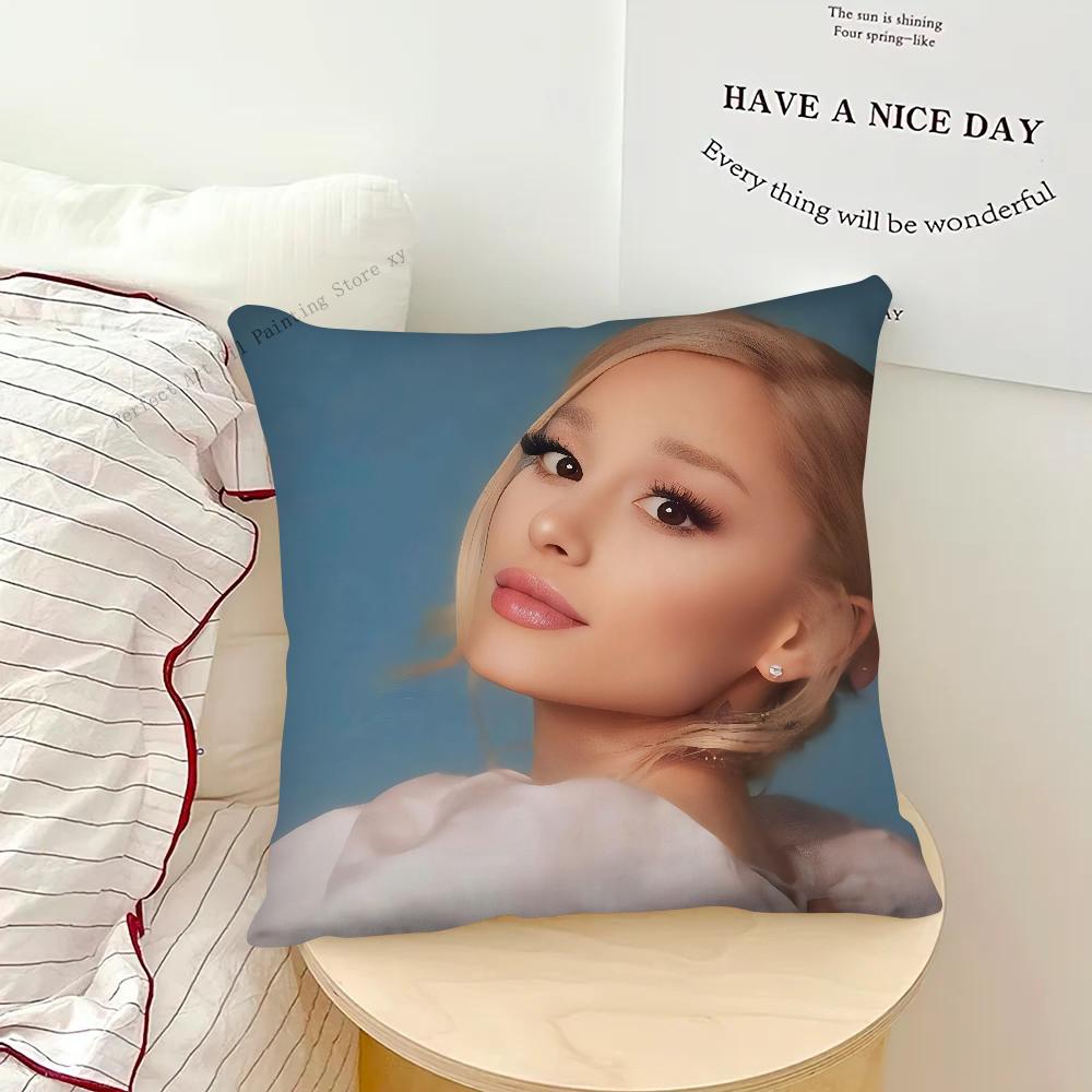 A- Arianas Singer G-Grande Pillow Case Square Pillow Bedroom Sofa Leisure Comfort Cushion Car Living Room Home Decoration