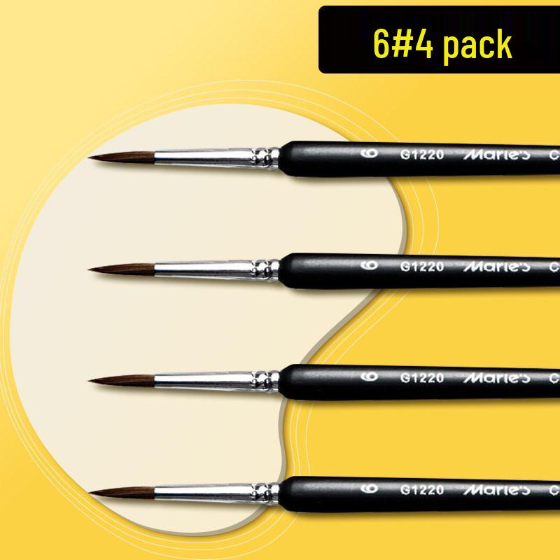 Mali G1220 Wolf Hair Liner Brush for Watercolor, Gouache, Chinese Painting, Nail Art, Oil Painting, and Line Drawing.