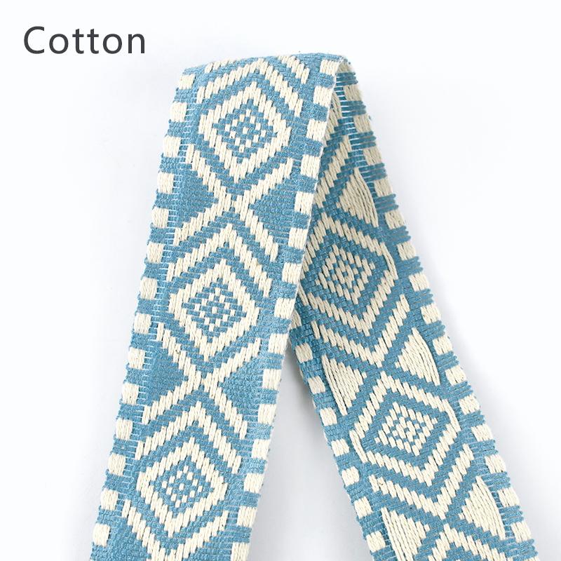 Meetee 2-10M 38mm Jacquard Polyester Cotton Ribbon Band Canvas Bag Strap Belt Decorative Bias Webbing Tape Sewing Accessories
