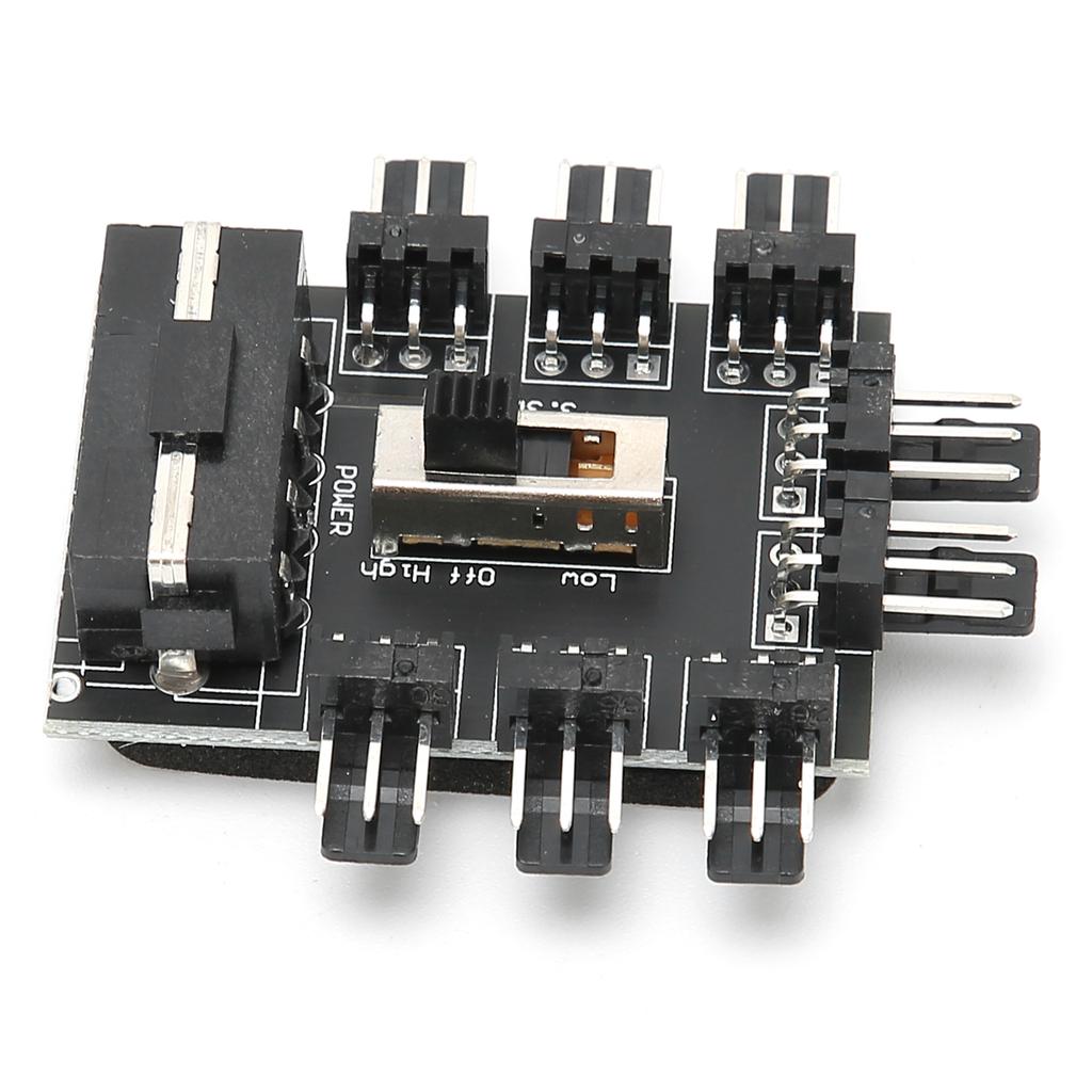 Fan Hub 3‑Pin Power Supply Integrated Adapter Cable 1 To 8 Splitter for Computer CoolingIDE Power Supply
