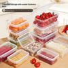 Food Storage Box Transparent Storage Container Fridge Organizer Microwave Safe Fresh-Keeping Sealing Box Kitchen Food Dispenser