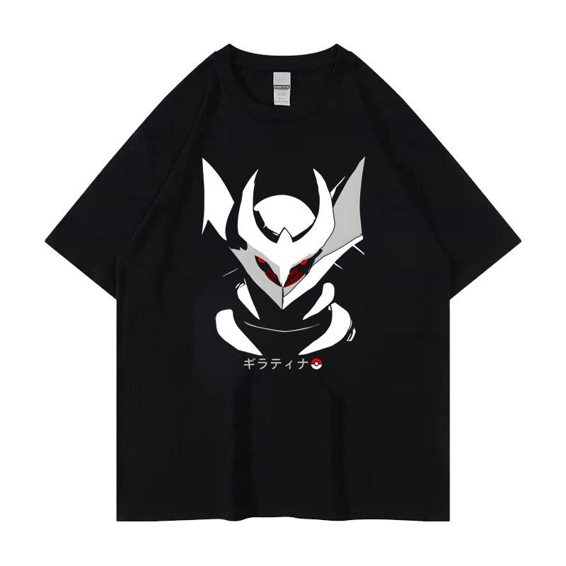 Pokémon Gengar Printing Tee Pure Cotton Tshirt Mens 2026 Summer Fashion Oversize Street Casual Y2K Tops Streetwear Clothing