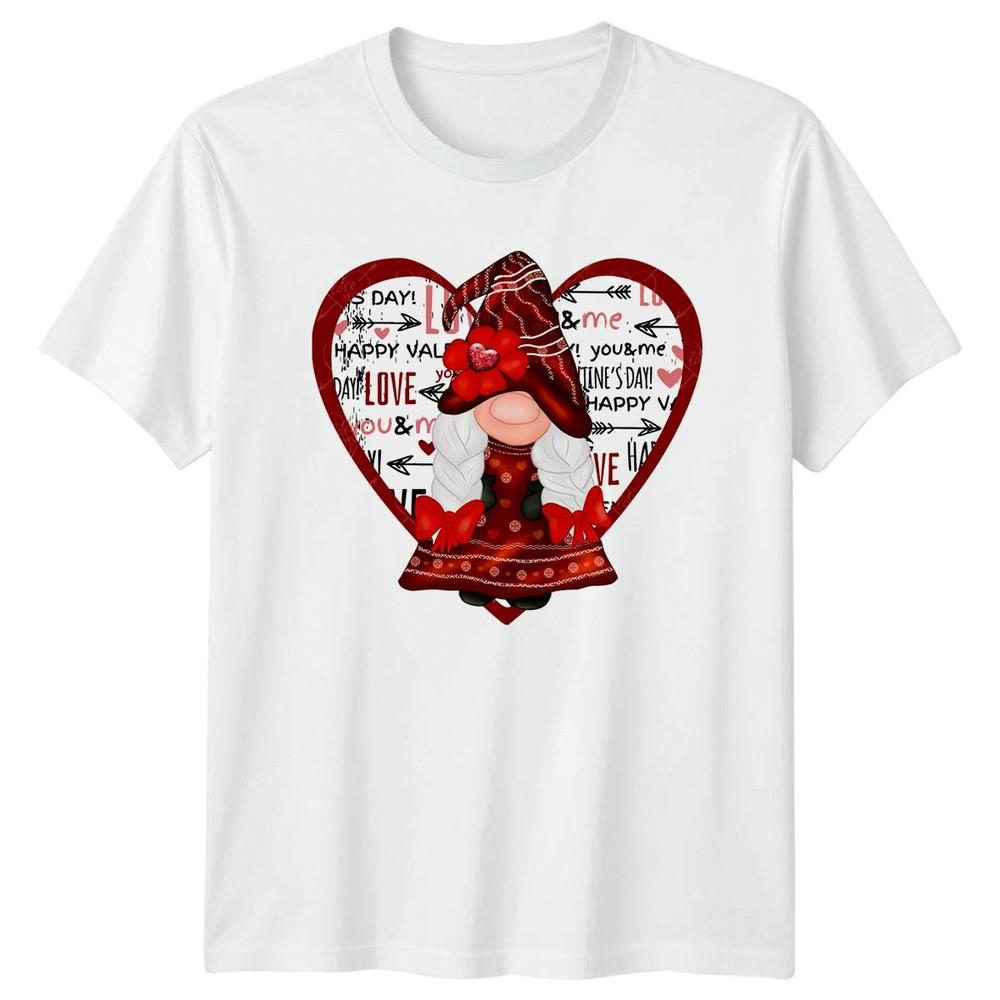 Cute Female Gnome Valentines Day Unisexs TShirt Gnomes Holidays S